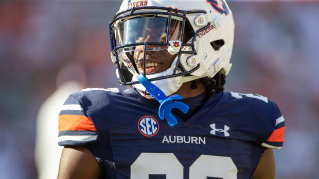 Auburn cornerback JD Rhym pregame before Auburn vs Mercer.